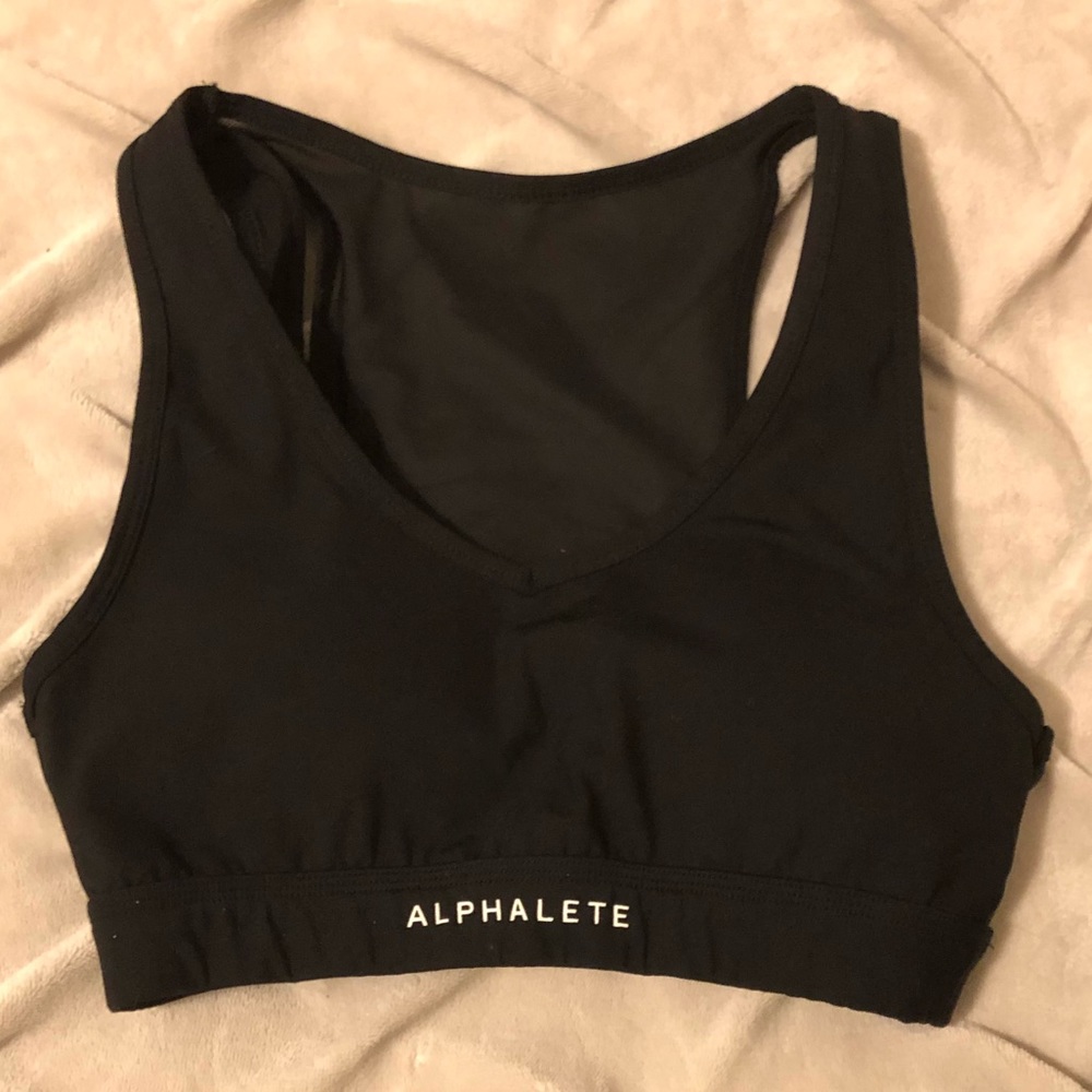 Alphalete Meridian Mesh Bra - Black - Small